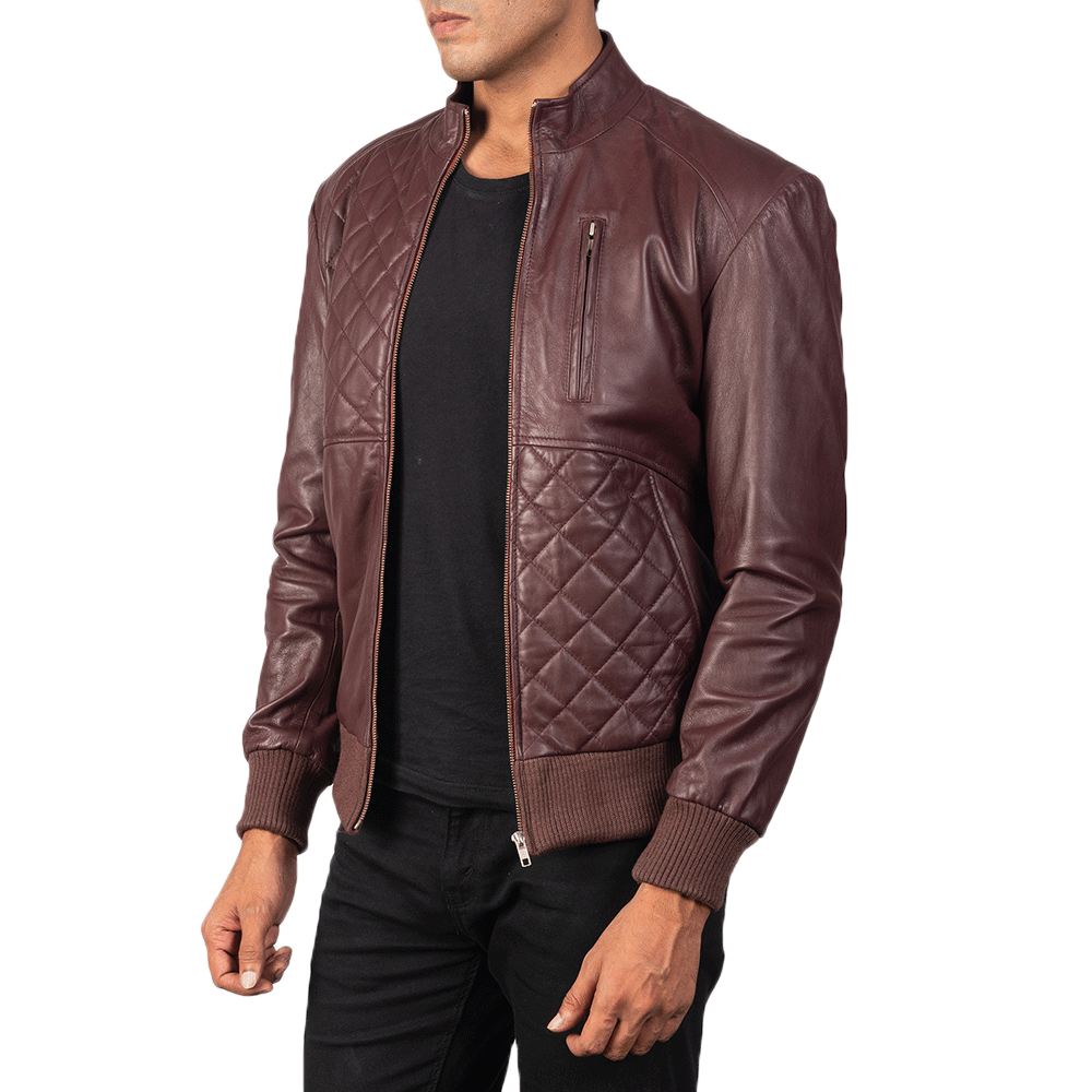 Moda Maroon Leather Jacket