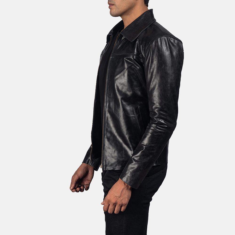 Mystical Black Men’s Leather Jacket