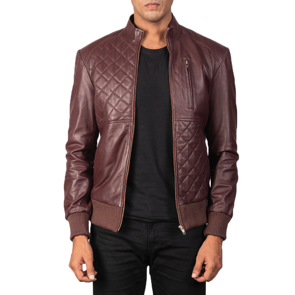 Moda Maroon Leather Jacket