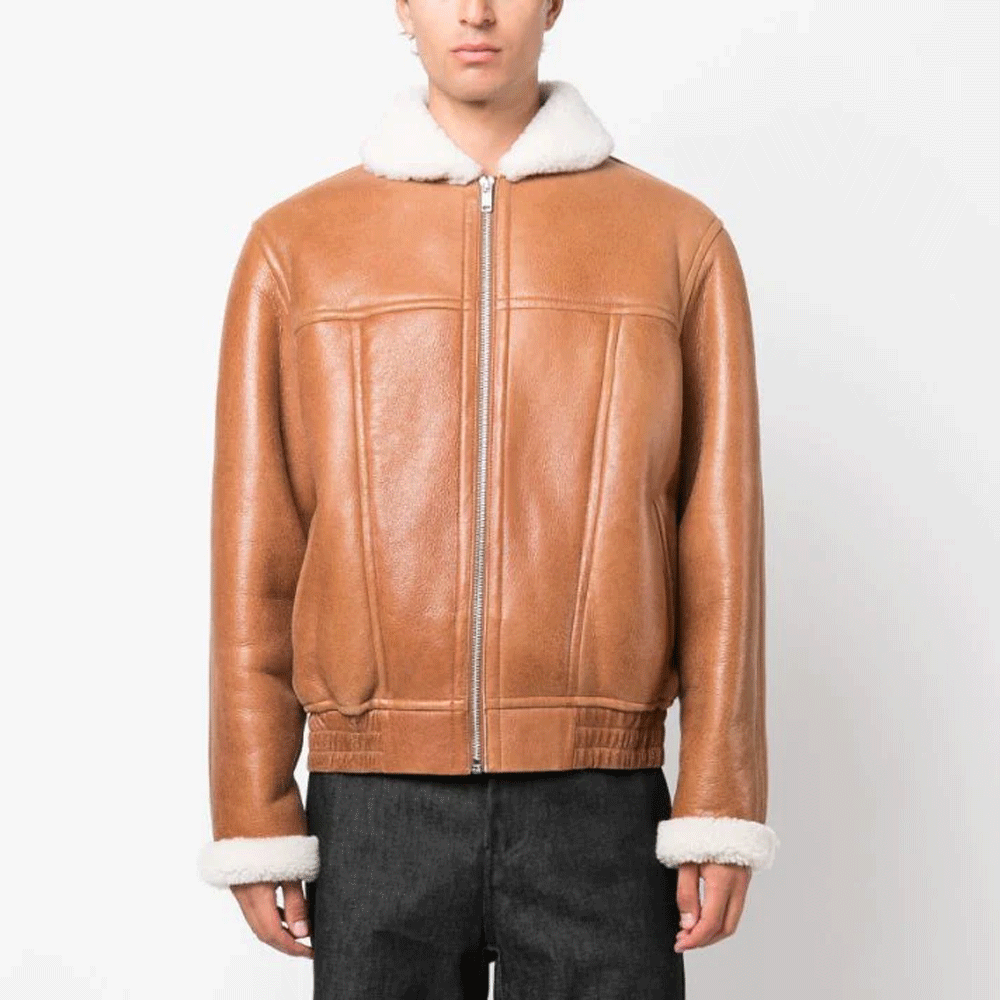 Alberto Shearling-lining jacket